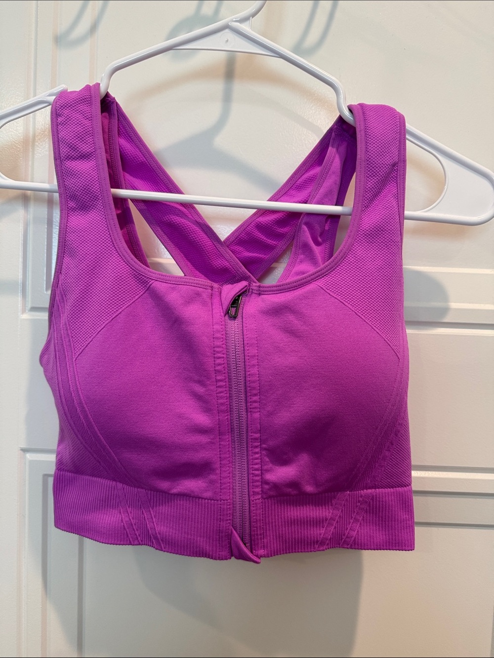 Avia Front-Zip Sports Bra in Bright Fuchsia